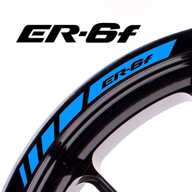 For Kawasaki ER-6F Logo 17 inch Rim Wheel Stickers MM01B Rim Edge Tapes.