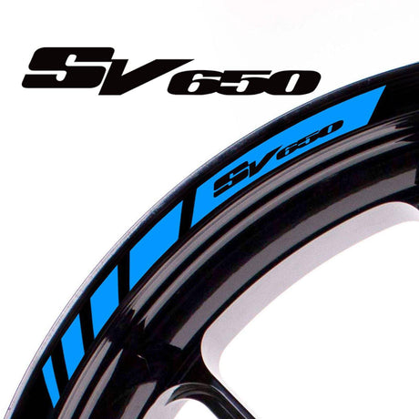 For Suzuki SV650 Logo 17 inch Rim Wheel Stickers MM01B Rim Edge Tapes.