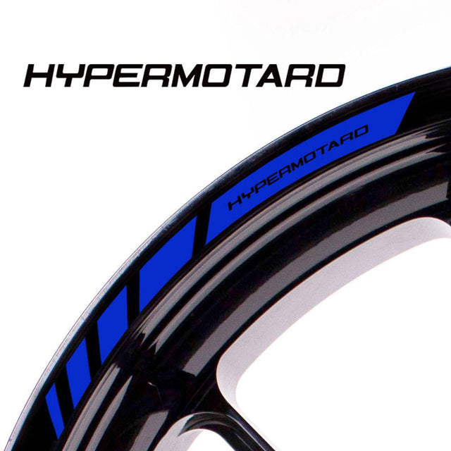 For Ducati Hypermotard Logo 17 inch Rim Wheel Stickers MM01B Rim Edge Tapes.