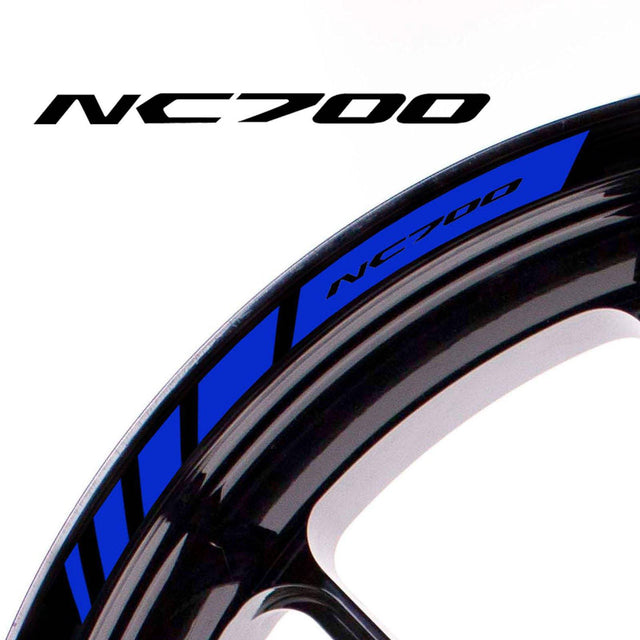 For Honda NC700 Logo 17 inch Rim Wheel Stickers MM01B Rim Edge Tapes.