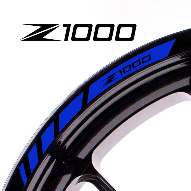 For Kawasaki Z1000 Logo 17 inch Rim Wheel Stickers MM01B Rim Edge Tapes.