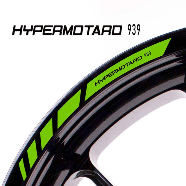 For Ducati Hypermotard 939 Logo 17 inch Rim Wheel Stickers MM01B Rim Edge Tapes.