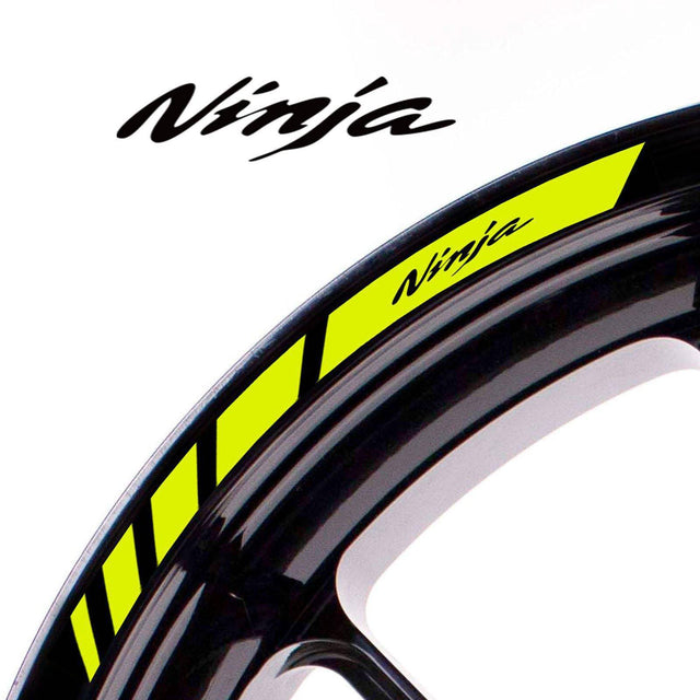 For Kawasaki Ninja Logo 17 inch Rim Wheel Stickers MM01B Rim Edge Tapes.
