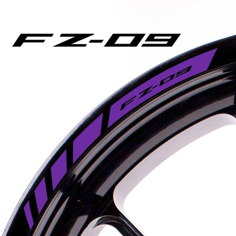 For Yamaha FZ09 Logo 17 inch Rim Wheel Stickers MM01B Rim Edge Tapes.