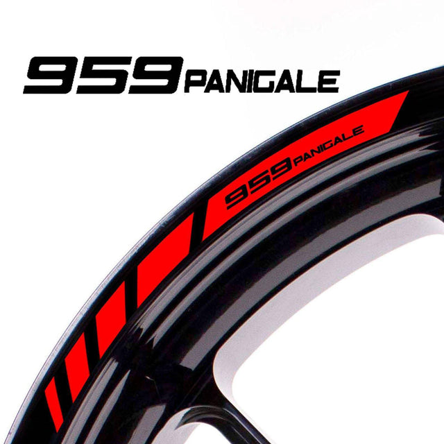 For Ducati 959 Panigale Logo 17 inch Rim Wheel Stickers MM01B Rim Edge Tapes.