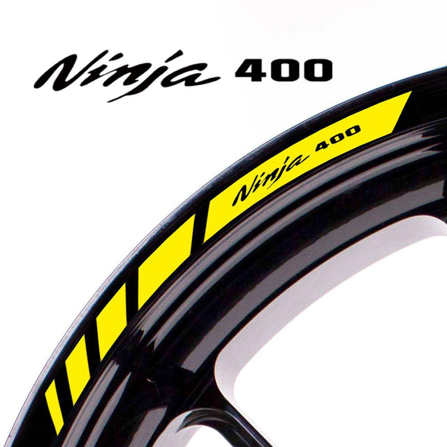 For Kawasaki Ninja 400 Logo 17 inch Rim Wheel Stickers MM01B Rim Edge Tapes.