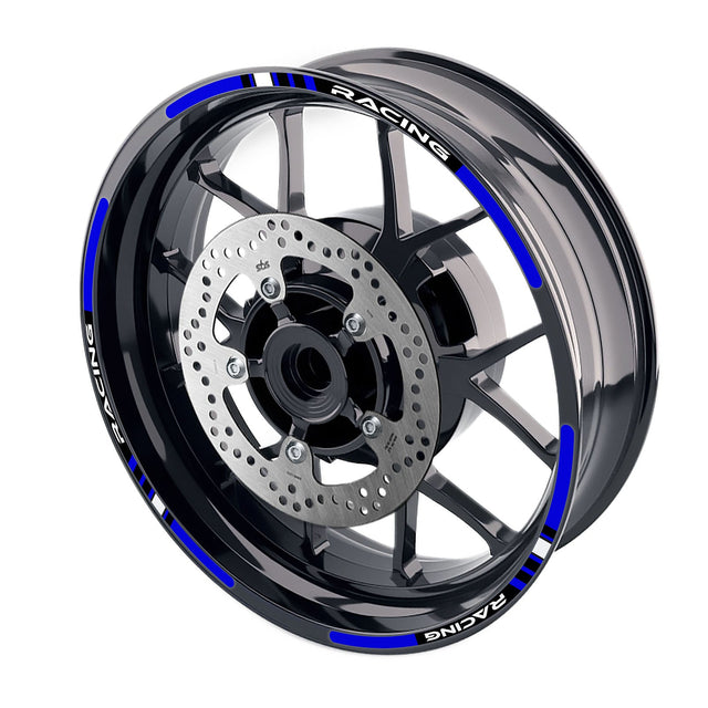 StickerBao Blue Universal 17 inch Motorcycle P01B Stripe Standard Edge Rim Sticker Check Rim Wheel Decal  For Ducati
