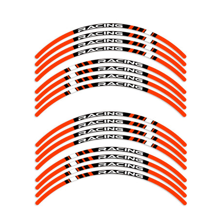 StickerBao Orange 17 inch P01B Stripe Standard Edge Rim Sticker Universal Motorcycle Wheel Stripe Decal For Honda