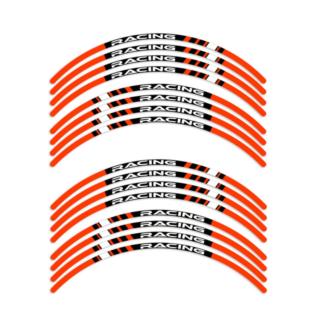 StickerBao Orange P01B Stripe Standard Edge Rim Sticker Universal Motorcycle 17 inch Wheel Stripe Decal For Suzuki