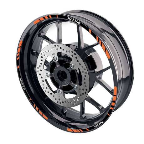 StickerBao Orange Universal 17 inch Motorcycle P02B Stripe Standard Edge Rim Sticker Check Rim Wheel Decal  For Aprilia