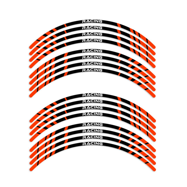 StickerBao Orange P02B Stripe Standard Edge Rim Sticker Universal Motorcycle 17 inch Wheel Stripe Decal For Ducati