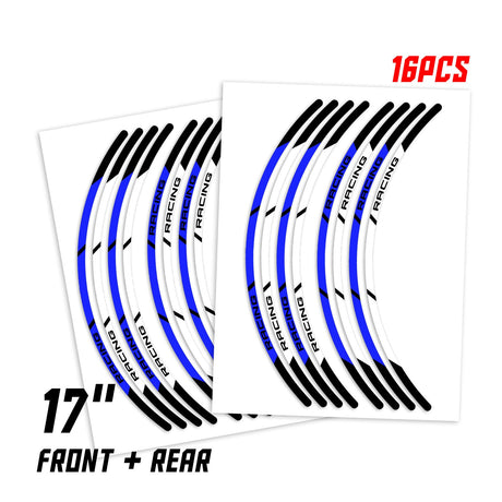 StickerBao Blue P04B Stripe Standard Edge Rim Sticker Universal Motorcycle 17 inch Wheel Stripe Decal For Ducati