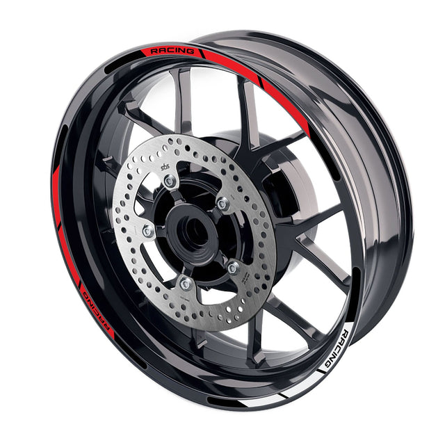 StickerBao Red Universal 17 inch Motorcycle P04B Stripe Standard Edge Rim Sticker Check Rim Wheel Decal For For Kawasaki