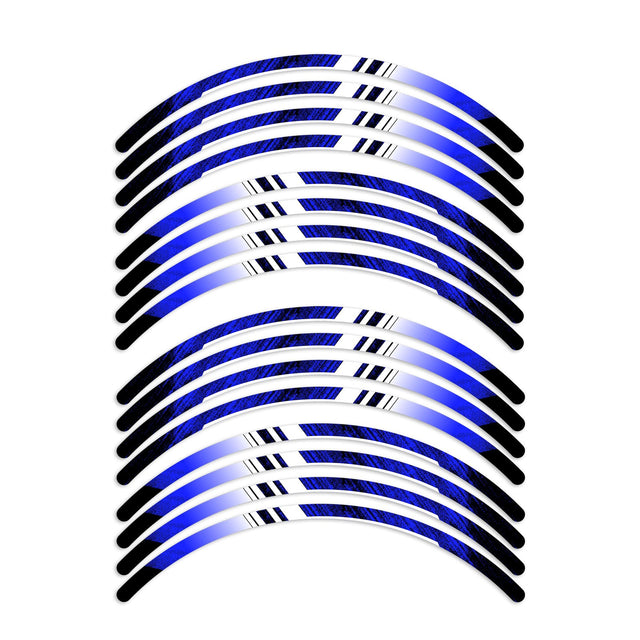 StickerBao Blue Universal 17 inch Motorcycle P05B Stripe Standard Edge Rim Sticker Check Rim Wheel Decal  For Ducati