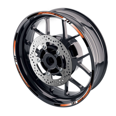 StickerBao Orange Universal 17 inch Motorcycle P05B Stripe Standard Edge Rim Sticker Check Rim Wheel Decal  For Aprilia