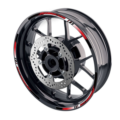 StickerBao Red Universal 17 inch Motorcycle P05B Stripe Standard Edge Rim Sticker Check Rim Wheel Decal  For Ducati