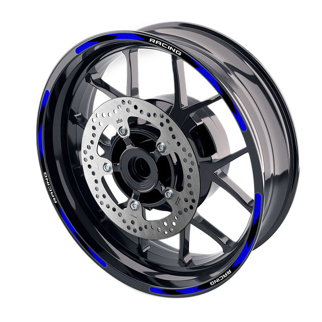 StickerBao Blue Universal 17 inch Motorcycle R01B Rush Standard Edge Rim Sticker Check Rim Wheel Decal  For Ducati
