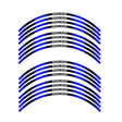 StickerBao Blue Universal 17 inch Motorcycle R01B Rush Standard Edge Rim Sticker Check Rim Wheel Decal For Ducati