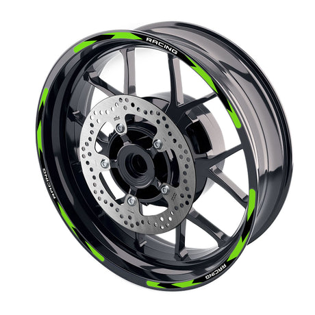 StickerBao Green 17 inch R01B Rush Standard Edge Rim Sticker Universal Motorcycle Wheel Stripe Decal For Kawasaki