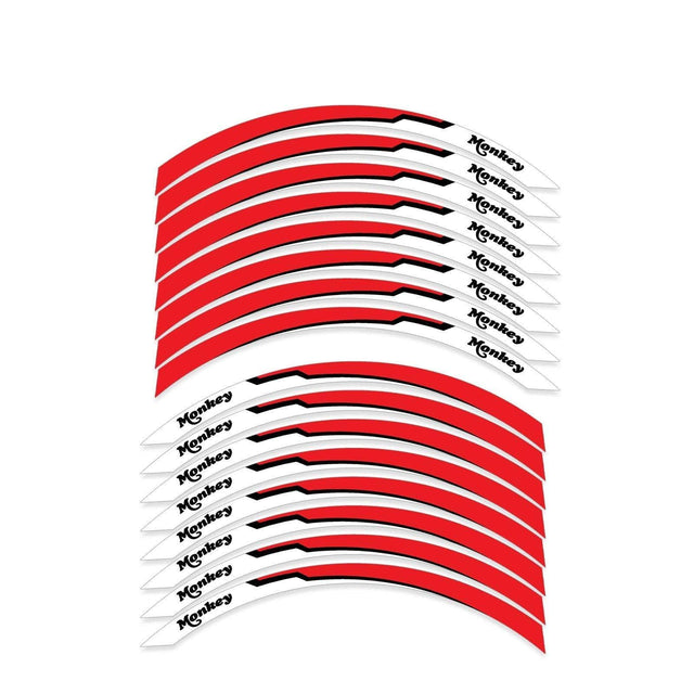 For Honda MONKEY Logo Z125M RAZ 12 inch  Rim Wheel Stickers RR04W Rim Edge Tapes.