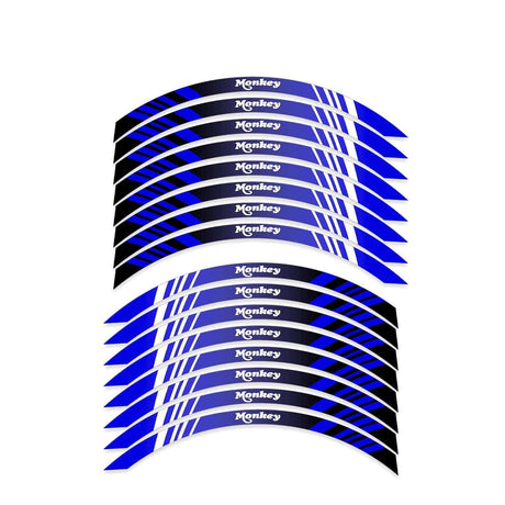 For Honda MONKEY Logo Z125M STRIPE 07 12 inch  Rim Wheel Stickers SS07B Rim Edge Tapes.