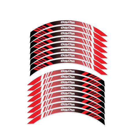 For Honda GROM Logo MSX125 STRIPE 07 12 inch  Rim Wheel Stickers SS07B Rim Edge Tapes.