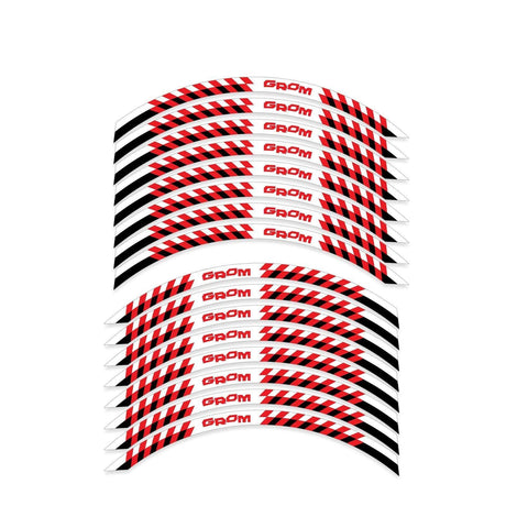 For Honda GROM Logo MSX125 STRIPE 09 12 inch  Rim Wheel Stickers SS09B Rim Edge Tapes.
