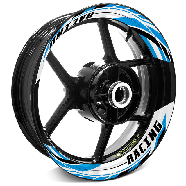 StickerBao Aqua J01W Advanced 2-Piece Rim Sticker Universal Motorcycle 17 inch Rim Wheel Decal For Triumph
