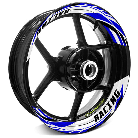 StickerBao Blue 17 inch J01W Advanced 2-Piece Rim Sticker Universal Motorcycle Rim Wheel Decal For Yamaha