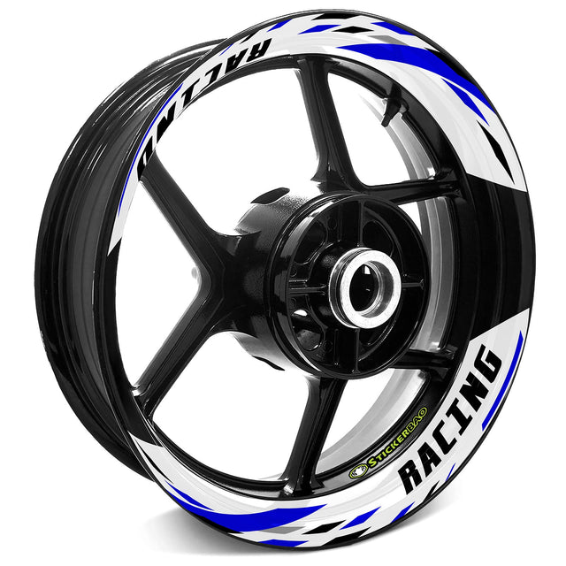 StickerBao Blue J02W Advanced 2-Piece Rim Sticker Universal Motorcycle 17 inch Rim Wheel Decal For Triumph