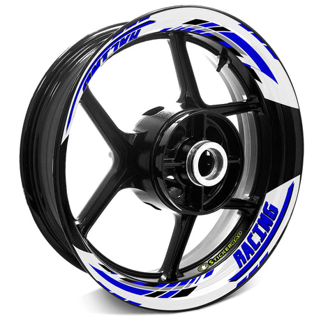 StickerBao Blue 17 inch J03W Advanced 2-Piece Rim Sticker Universal Motorcycle Rim Wheel Decal For Yamaha