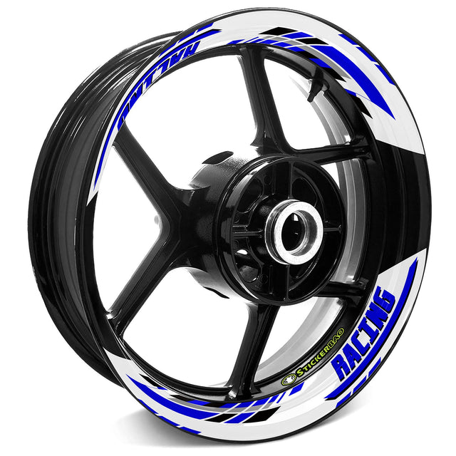 StickerBao Blue Universal 17 inch Motorcycle J03W Advanced 2-Piece Rim Sticker Rim Wheel Decal  For Ducati
