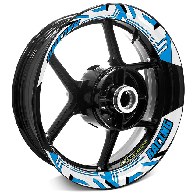 StickerBao Aqua Universal 17 inch Motorcycle J04W Advanced 2-Piece Rim Sticker Rim Wheel Decal  For Ducati