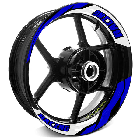 StickerBao Blue J07W Advanced 2-Piece Rim Sticker Universal Motorcycle 17 inch Inner Edge Wheel Decal For Aprilia