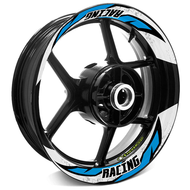 StickerBao Aqua Universal 17 inch Motorcycle J08W Advanced 2-Piece Rim Sticker Inner Edge Wheel Decal For Kawasaki