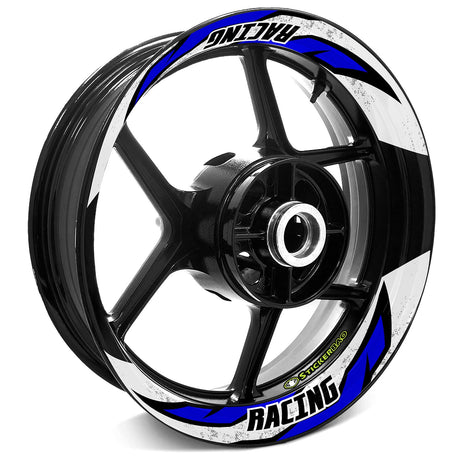 StickerBao Blue 17 inch J08W Advanced 2-Piece Rim Sticker Universal Motorcycle Rim Wheel Decal For Yamaha
