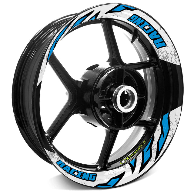 StickerBao Aqua Universal 17 inch Motorcycle J12W Advanced 2-Piece Rim Sticker Rim Wheel Decal  For Ducati
