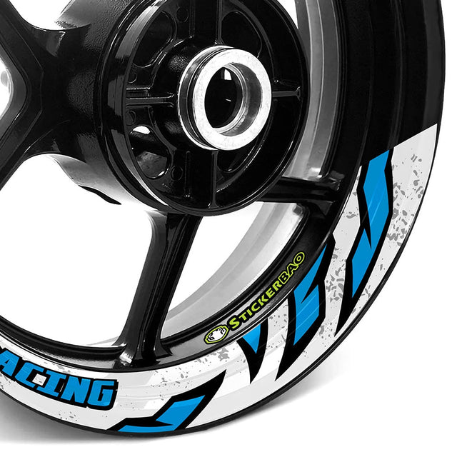 StickerBao Aqua Universal 17 inch Motorcycle J12W Advanced 2-Piece Rim Sticker Rim Wheel Decal  For Ducati