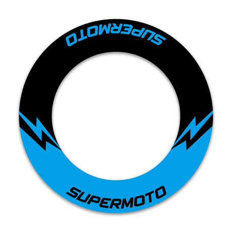17 inch Rim Wheel Stickers FL01B SUPERMOTO Lightning Whole Rim Decal | For Honda CRF150 CRF250L CRF250X.