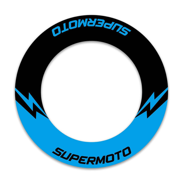 17 inch Rim Wheel Stickers FL01B SUPERMOTO Lightning Whole Rim Decal | For Honda CRF150 CRF250L CRF250X.