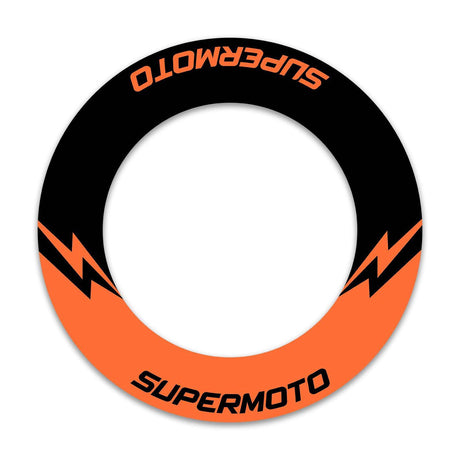 17 inch Rim Wheel Stickers FL01B SUPERMOTO Lightning Whole Rim Decal | For Honda CRF150 CRF250L CRF250X.