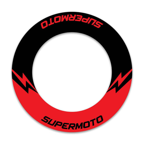 17 inch Rim Wheel Stickers FL01B SUPERMOTO Lightning Whole Rim Decal | For Honda CRF150 CRF250L CRF250X.