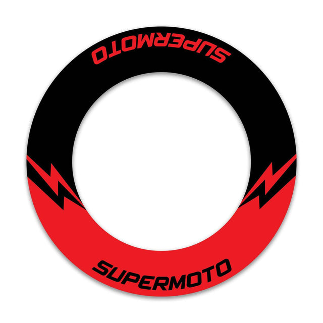 17 inch Rim Wheel Stickers FL01B SUPERMOTO Lightning Whole Rim Decal | For Honda CRF150 CRF250L CRF250X.