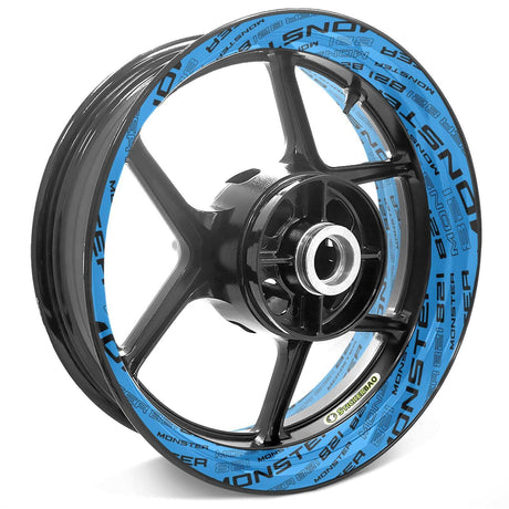 For Ducati Monster 821 Logo 17 inch Rim Wheel Stickers TA001 Whole Rim Decal.