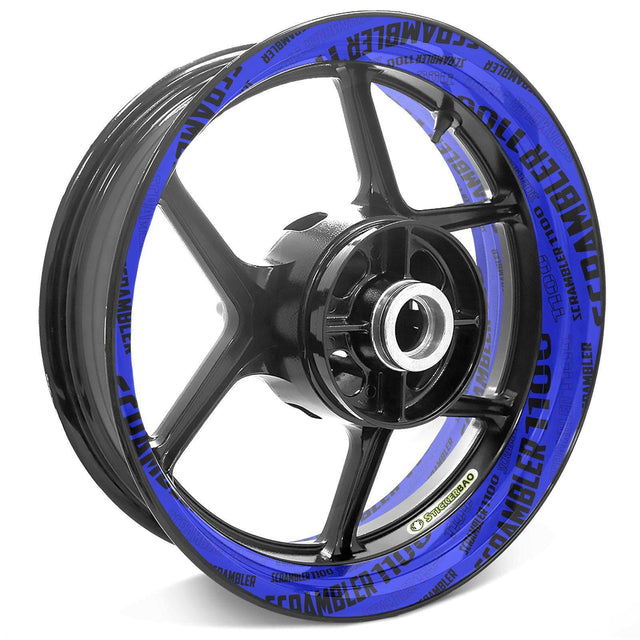 For Ducati Scrambler 1100 Logo 17 inch Rim Wheel Stickers TA001 Whole Rim Decal.