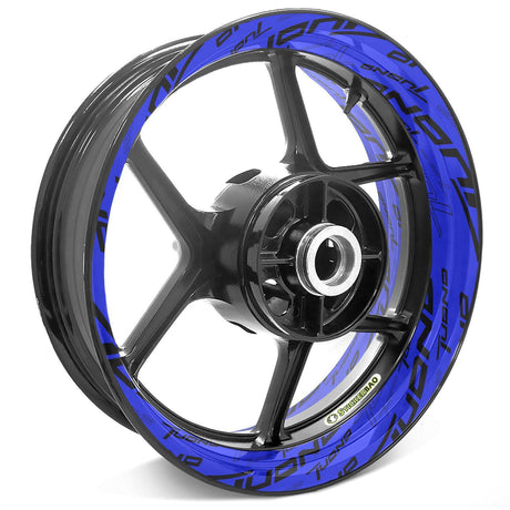 For Aprilia Tuono Logo Tuono 125 200 660 V4 17 inch Rim Wheel Stickers TA001 Whole Rim Decal.