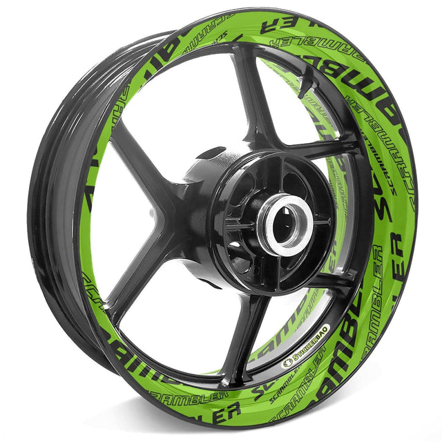 For Triumph Scrambler Logo 17 inch Rim Wheel Stickers TA001 Whole Rim Decal.
