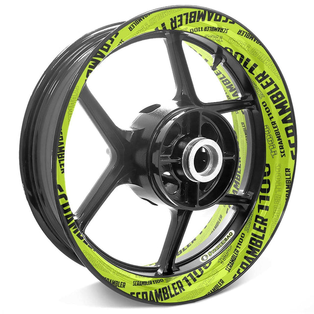 For Ducati Scrambler 1100 Logo 17 inch Rim Wheel Stickers TA001 Whole Rim Decal.