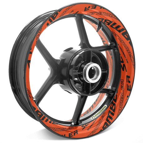 For Triumph Scrambler Logo 17 inch Rim Wheel Stickers TA001 Whole Rim Decal.