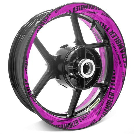For Ducati Scrambler 1100 Logo 17 inch Rim Wheel Stickers TA001 Whole Rim Decal.